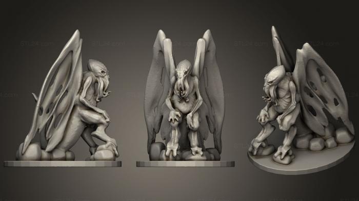 Статуэтки герои, монстры и демоны (Звездное Порождение Ктулху, STKM_1233) 3D модель для ЧПУ станка